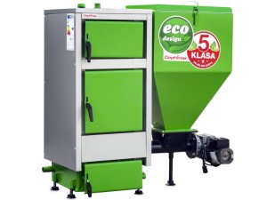 Kocioł c.o. 15kW ogrzewa 100-150m2 KG-ECO z podajnikiem ślimakowym Pancerpol na ekogroszek Ciepłomax Pleszew 5 klasa / Ecodesign (BEZ STEROWNIKA)