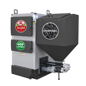 Kocioł piec C.O. KG 100kW do 900m2 z podajnikiem Pancerpol na ekogroszek Pleszewskie Kotły 5 klasa / Ecodesign