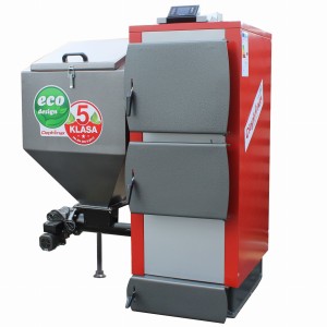 Kocioł c.o. 15kW ogrzewa 100-150m2 KG-ECO z podajnikiem ślimakowym Pancerpol na ekogroszek Ciepłomax Pleszew 5 klasa / Ecodesign + STEROWNIK IRYD 620